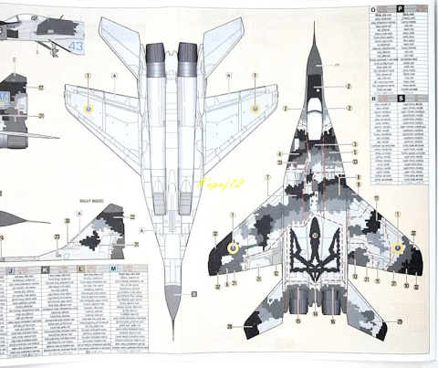 MODEL samolot MiG-29 Duch Kijowa+zestaw, mata, podkład, farby, klej, pędzle MODEL samolot MiG-29 Duch Kijowa+zestaw, mata, podkład, farby, klej, pędzle