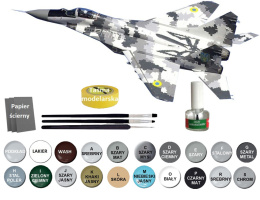 MODEL samolot do sklejania MiG-29 Duch Kijowa+ podkład, farby, klej, pędzle