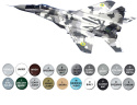 MODEL samolot do sklejania MiG-29 Duch Kijowa+ podkład, farby,lakier, wash