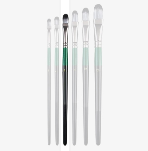 Pędzel, Pędzelek modelarski, malarski flat płaski koci język syntetyczny włos Nr. 6 Pędzel, Pędzelek modelarski, malarski flat płaski koci język syntetyczny włos Nr. 6