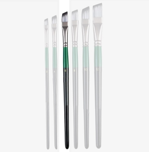 Pędzel, Pędzelek modelarski, malarski flat płaski skośny syntetyczny włos Nr. 6 Pędzel, Pędzelek modelarski, malarski flat płaski skośny syntetyczny włos Nr. 6