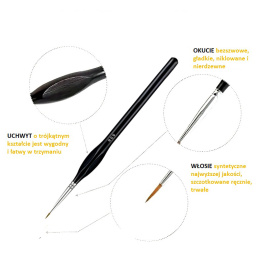 Pędzel Pędzelek modelarski okrągły do detalingu Synthetic Model12 Nr. 000