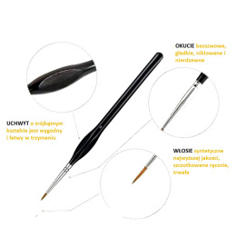 Pędzel Pędzelek modelarski okrągły do detalingu Synthetic Model12 Nr. 2