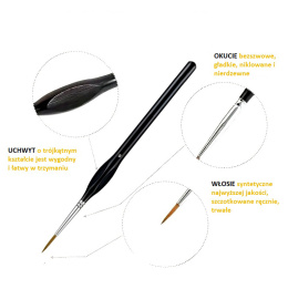 Pędzel Pędzelek modelarski okrągły do detalingu Synthetic Model12 Nr. 6