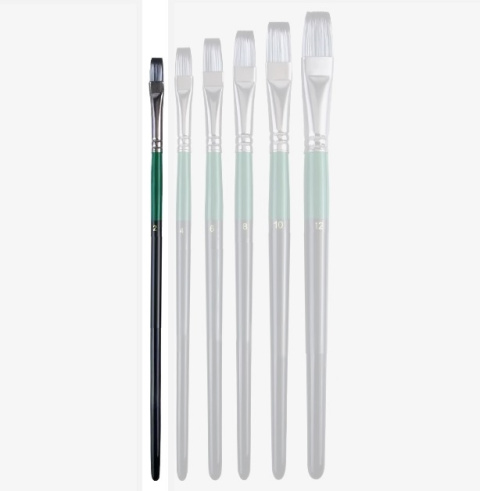 Pędzel, Pędzelek modelarski, malarski płaski flat syntetyczny włos Nr. 2 Pędzel, Pędzelek modelarski, malarski płaski flat syntetyczny włos Nr. 2