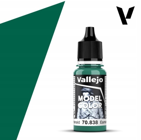 VALLEJO MODEL COLOR 075 Farba modelarska akrylowa 70838 EMERALD 18 ml VALLEJO MODEL COLOR 075 Farba modelarska akrylowa 70838 EMERALD 18 ml