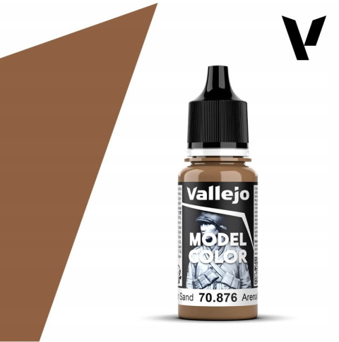 VALLEJO MODEL COLOR 015 Farba modelarska akrylowa 70876 BROWN SAND 18 ml VALLEJO MODEL COLOR 015 Farba modelarska akrylowa 70876 BROWN SAND 18 ml