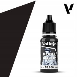 VALLEJO MODEL COLOR 191 Farba modelarska akrylowa 70950 BLACK 18ml