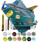 MODEL samolot do sklejania F-16C Fighting Falcon+zestaw, mata, farby,lakier