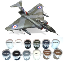MODEL samolotu do sklejania Gloster Javelin + farby, podkład, lakier, wash