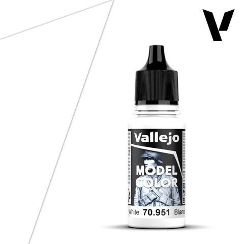 VALLEJO MODEL COLOR 001 Farba modelarska akryl 70951 WHITE ( biała ) 18 ml VALLEJO MODEL COLOR 001 Farba modelarska akryl 70951 WHITE ( biała ) 18 ml