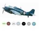 MODEL samolot do sklejania F4F-4 Wildcat + podkład, farby,lakier