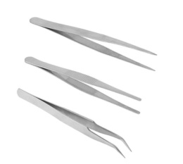 3x Pęseta metalowa. Precyzyjne narzędzia do pracy z małymi przedmiotami.
