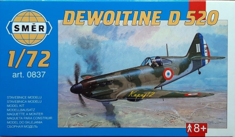 MODEL Dewoitine D520 – francuski samolot myśliwski Smer 1:72 MODEL Dewoitine D520 – francuski samolot myśliwski Smer 1:72