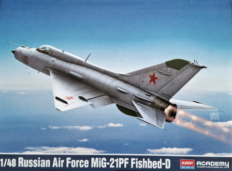 MODEL MiG-21PF Fishbed-D – radziecki samolot myśliwski Academy skala 1:48 MODEL MiG-21PF Fishbed-D – radziecki samolot myśliwski Academy skala 1:48