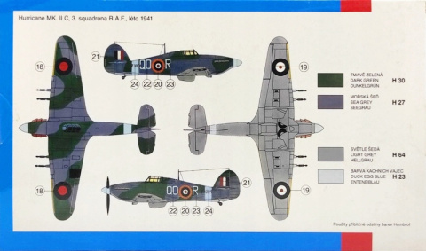 MODEL angieskiego samolotu Hawker Hurricane MK.IIC Smer skala 1:72 MODEL angieskiego samolotu Hawker Hurricane MK.IIC Smer skala 1:72