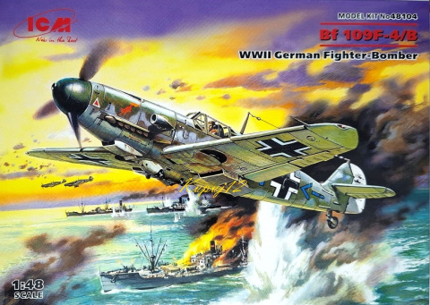 MODEL niemieckiego samolotu Messerschmitt Bf 109F-4/B ICM skala 1:48 MODEL niemieckiego samolotu Messerschmitt Bf 109F-4/B ICM skala 1:48