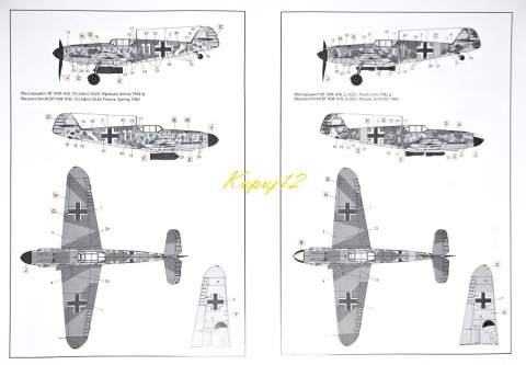 MODEL niemieckiego samolotu Messerschmitt Bf 109F-4/B ICM skala 1:48 MODEL niemieckiego samolotu Messerschmitt Bf 109F-4/B ICM skala 1:48