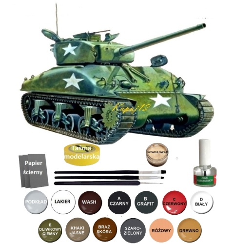 MODEL amerykańskiego czołgu Sherman M4A1 Italeri Skala 1:35