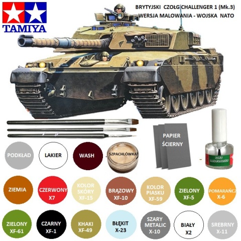 MODEL brytyjskiego czołgu Challenger 1 (Mk.3) Tamiya Skala 1:35 MODEL brytyjskiego czołgu Challenger 1 (Mk.3) Tamiya Skala 1:35