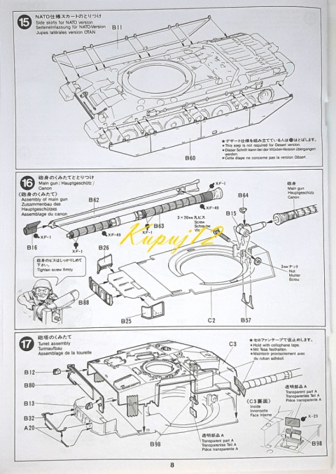 MODEL brytyjskiego czołgu Challenger 1 (Mk.3) Tamiya Skala 1:35 MODEL brytyjskiego czołgu Challenger 1 (Mk.3) Tamiya Skala 1:35