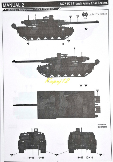 MODEL francuskiego czołgu do sklejania Char Leclerc Academy Skala 1:72 MODEL francuskiego czołgu do sklejania Char Leclerc Academy Skala 1:72