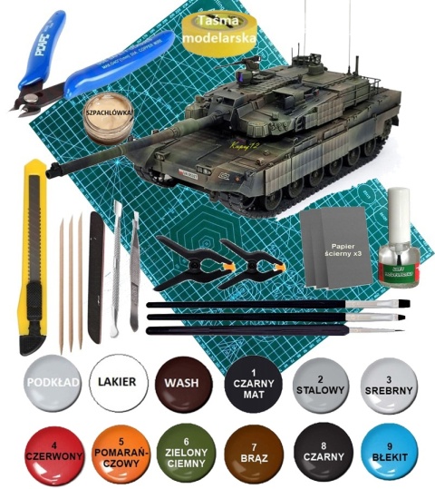 MODEL plastikowy czołg do sklejania K2GF Black Panther Polskie Siły Zbrojne Academy Skala 1:35