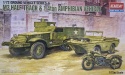 MODEL transporter amfibia, motor M3 Half Track & 14 ton Amphibion Vehicle Academy Skala 1:72