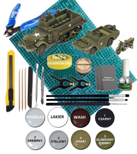 MODEL transporter amfibia, motor M3 Half Track & 14 ton Amphibion Vehicle Academy Skala 1:72 MODEL transporter amfibia, motor M3 Half Track & 14 ton Amphibion Vehicle Academy Skala 1:72