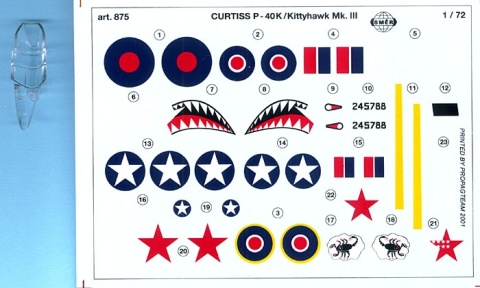MODEL do sklejania samolot Curtiss P-40K Kittyhawk Skala 1:72 + farby... MODEL do sklejania samolot Curtiss P-40K Kittyhawk Skala 1:72 + farby...