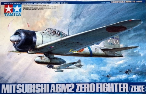 MITSUBISHI A6M2 Zero Fighter (Zeke) plastikowy model do sklejania samolotu Tamiya Skala 1:48 MITSUBISHI A6M2 Zero Fighter (Zeke) plastikowy model do sklejania samolotu Tamiya Skala 1:48