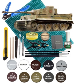 MODEL niemieckiego czołgu do sklejania Tiger-I Early Academy Skala 1:72