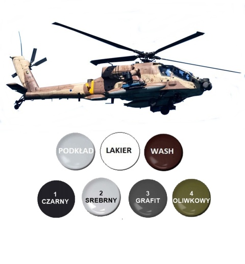 PLASTIKOWY model szturmowego śmigłowca IDF AH-64A Apache Academy Skala 1:72 PLASTIKOWY model szturmowego śmigłowca IDF AH-64A Apache Academy Skala 1:72