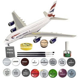 AIRBUS A380-800 duży plastikowy model samolotu pasażerskiego British Airways Revell skala 1:144