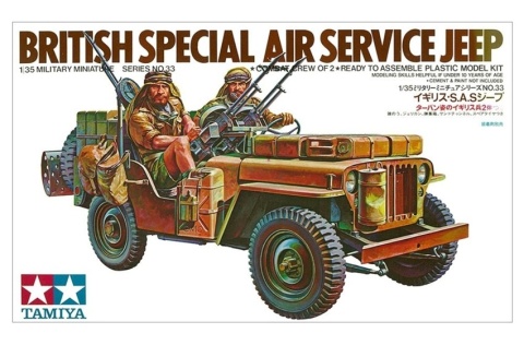 MODEL angielskiego samochodu terenowego Special air service jeep Tamiya Skala 1:35 MODEL angielskiego samochodu terenowego Special air service jeep Tamiya Skala 1:35