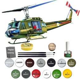 PLASTIKOWY model śmigłowca helikopter UH-1D Iroquois Italeri Skala 1:72