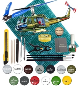 PLASTIKOWY model śmigłowca helikopter UH-1D Iroquois Italeri Skala 1:72