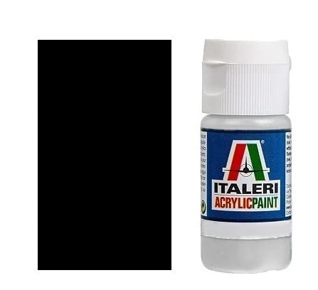 ITALERI ACRYLIC PAINTS Farba modelarska 4695AP AKRYL - GLOSS BLACK czarna połysk 20 ml ITALERI ACRYLIC PAINTS Farba modelarska 4695AP AKRYL - GLOSS BLACK czarna połysk 20 ml