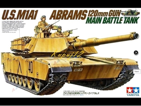 MODEL plastikowego czołgu do sklejania M1A1 Abrams 120mm Gun Tamiya skala 1:35 MODEL plastikowego czołgu do sklejania M1A1 Abrams 120mm Gun Tamiya skala 1:35