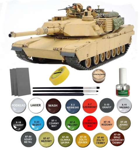 MODEL plastikowego czołgu do sklejania M1A1 Abrams 120mm Gun Tamiya skala 1:35 MODEL plastikowego czołgu do sklejania M1A1 Abrams 120mm Gun Tamiya skala 1:35