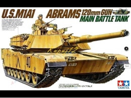 MODEL plastikowego czołgu do sklejania M1A1 Abrams 120mm Gun Tamiya skala 1:35
