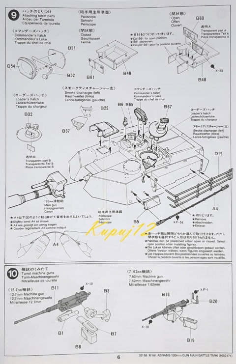 MODEL plastikowego czołgu do sklejania M1A1 Abrams 120mm Gun Tamiya skala 1:35 MODEL plastikowego czołgu do sklejania M1A1 Abrams 120mm Gun Tamiya skala 1:35