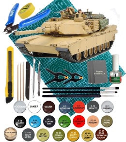MODEL plastikowego czołgu do sklejania M1A1 Abrams 120mm Gun Tamiya skala 1:35