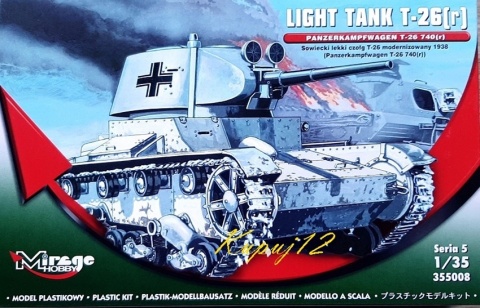 MODEL plastikowy radziecki lekki czołg T-26(r) Mirage skala 1:35 MODEL plastikowy radziecki lekki czołg T-26(r) Mirage skala 1:35