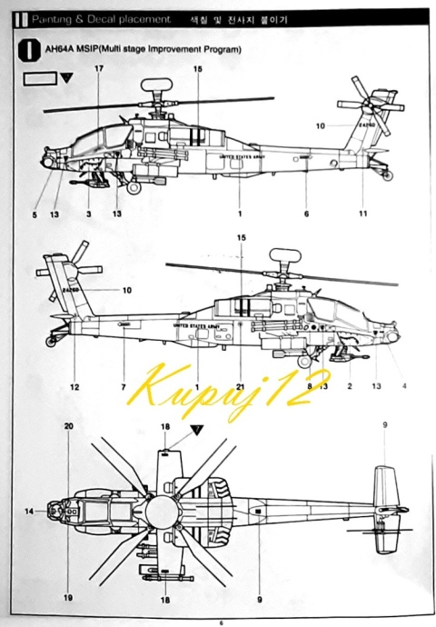 PLASTIKOWY model śmigłowca, helikoptera do sklejania Apache AH-64A Academy Skala 1:48 PLASTIKOWY model śmigłowca, helikoptera do sklejania Apache AH-64A Academy Skala 1:48