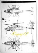 PLASTIKOWY model śmigłowca, helikoptera do sklejania Apache AH-64A Academy Skala 1:48
