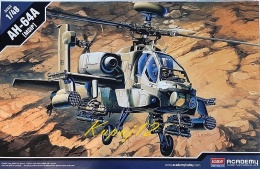 PLASTIKOWY model śmigłowca, helikoptera do sklejania Apache AH-64A Academy Skala 1:48