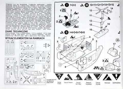 ŚMIGŁOWIEC Super Lynx HMA.8 model do sklejania Plastyk Skala 1:72 ŚMIGŁOWIEC Super Lynx HMA.8 model do sklejania Plastyk Skala 1:72
