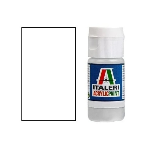 ITALERI ACRYLIC PAINTS Farba modelarska MATT WHITE 20 ml biała matowa