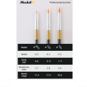 Zestaw 3 x profesjonalny pędzelek modelarski okrągły, syntetyczny włos